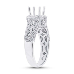 0.93ct 18k White Gold Diamond Semi-mount Ring