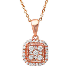 0.21ct 14k Rose Gold Diamond Pendant
