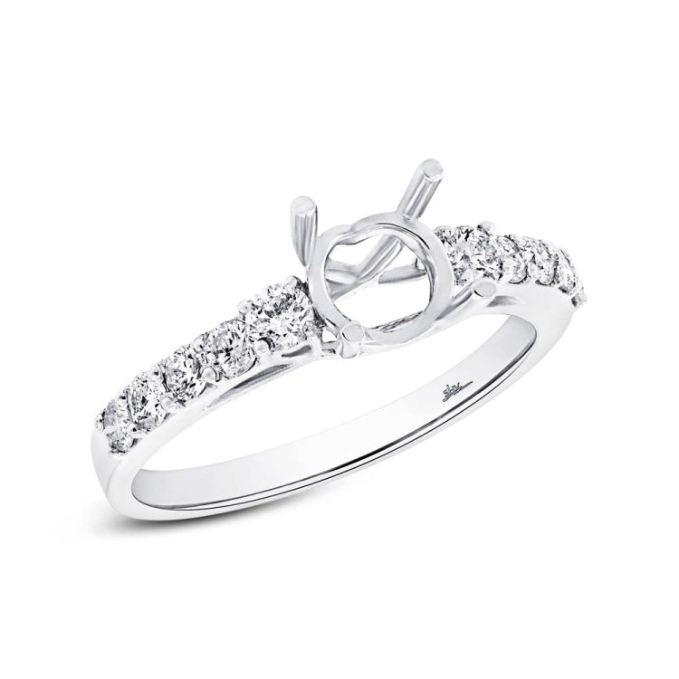 0.50ct 18k White Gold Diamond Semi-mount Ring