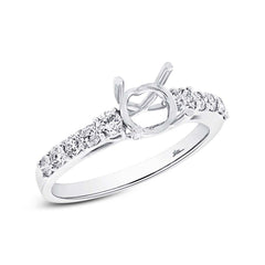0.50ct 18k White Gold Diamond Semi-mount Ring