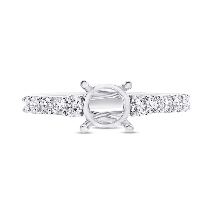 0.50ct 18k White Gold Diamond Semi-mount Ring