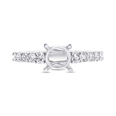 0.50ct 18k White Gold Diamond Semi-mount Ring