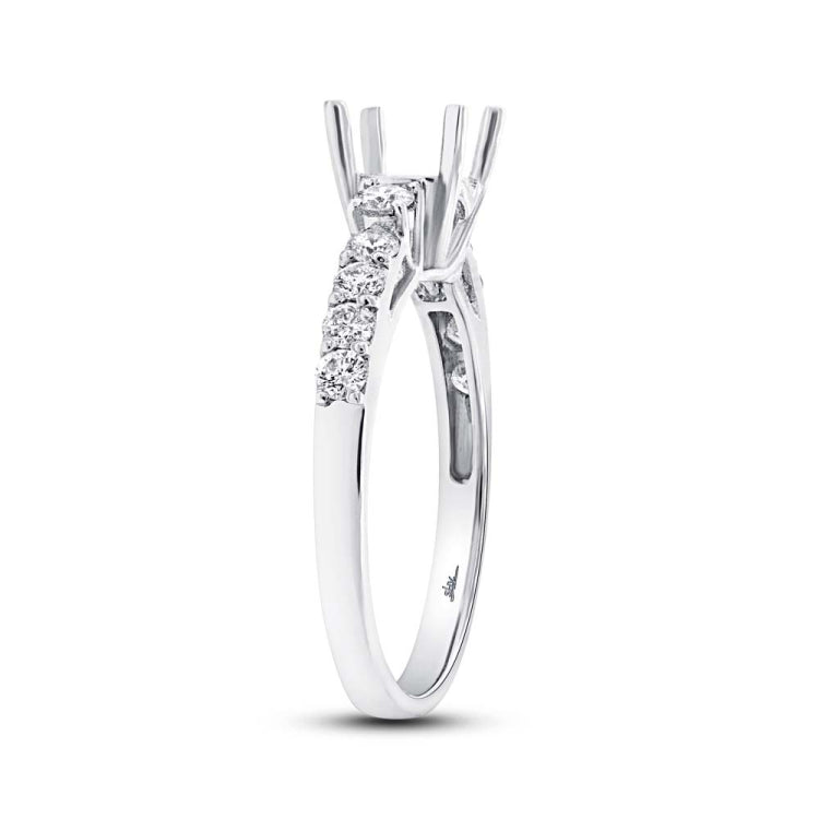 0.50ct 18k White Gold Diamond Semi-mount Ring
