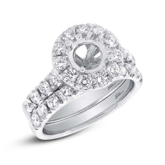 1.50ct 14k White Gold Diamond Semi-mount Ring 2-pc
