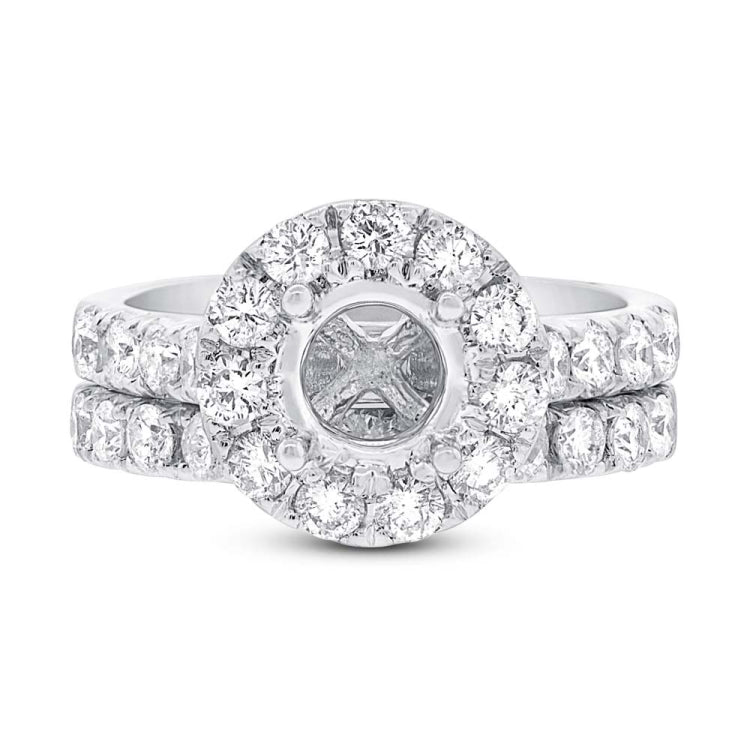 1.50ct 14k White Gold Diamond Semi-mount Ring 2-pc