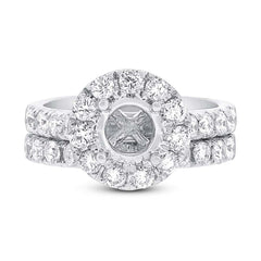 1.50ct 14k White Gold Diamond Semi-mount Ring 2-pc