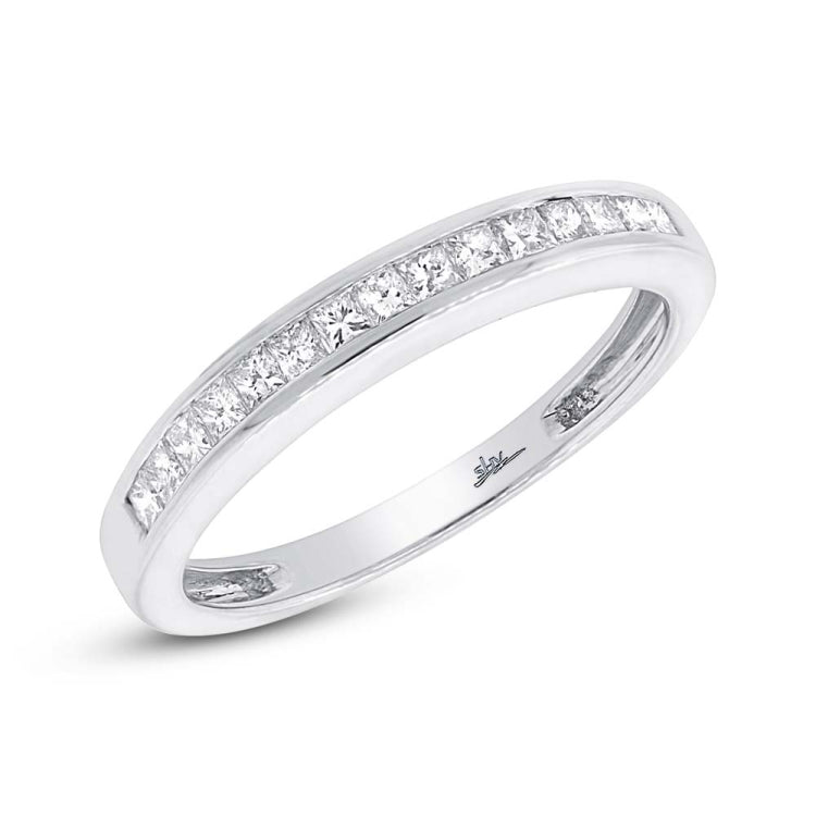 0.33ct 14k White Gold Diamond Princess Cut Lady's Band