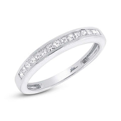 0.33ct 14k White Gold Diamond Princess Cut Lady's Band