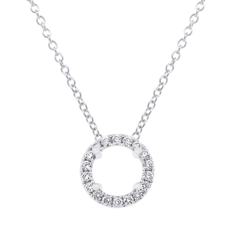 0.28ct 14k White Gold Diamond Semi-mount Pendant