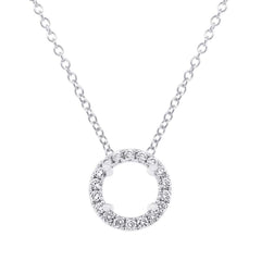 0.28ct 14k White Gold Diamond Semi-mount Pendant