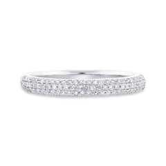 0.30ct 14k White Gold Diamond Lady's Pave Band Size 6.5