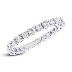 0.61ct 14k White Gold Diamond Lady's Band