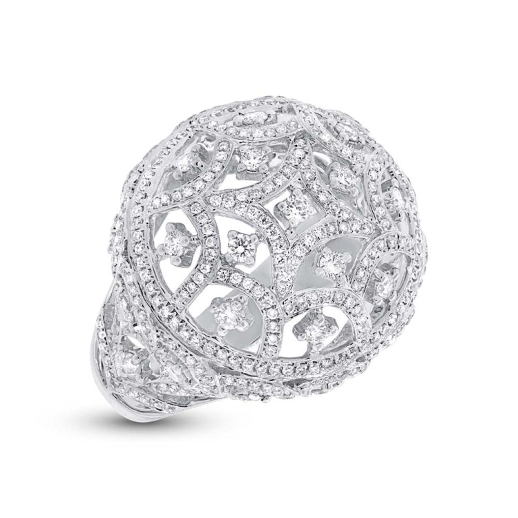 2.00ct 18k White Gold Diamond Lady's Ring Size 8