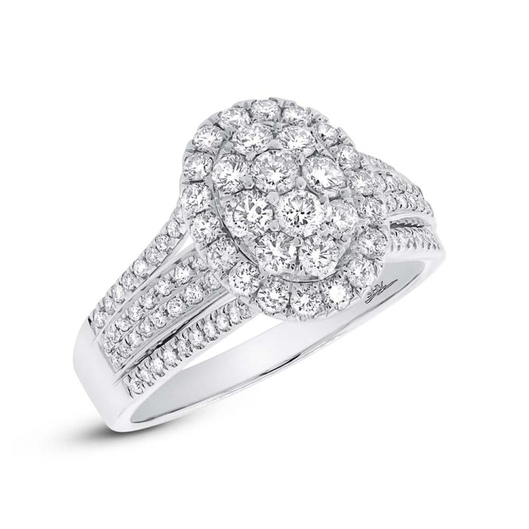 1.23ct 14k White Gold Diamond Lady's Ring Size 8