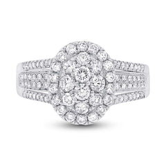 1.23ct 14k White Gold Diamond Lady's Ring Size 8