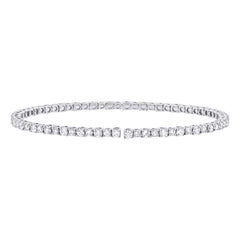 3.39ct 14k White Gold Diamond Bangle