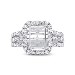 0.90ct 18k White Gold Diamond Semi-mount Ring