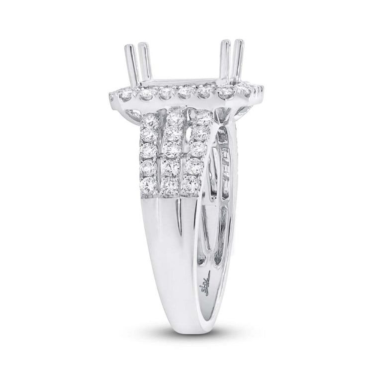 0.90ct 18k White Gold Diamond Semi-mount Ring