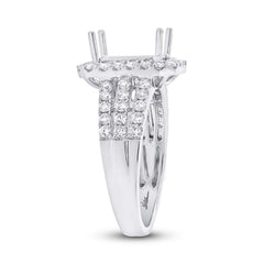 0.90ct 18k White Gold Diamond Semi-mount Ring