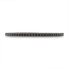 0.10ct 14k Black Rhodium Gold Black Diamond Lady's Band