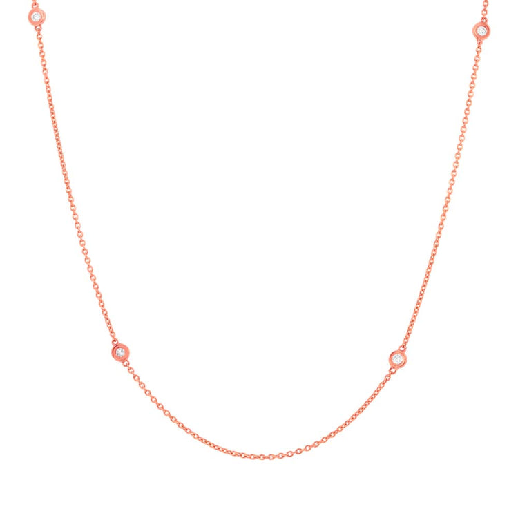 0.47ct 14k Rose Gold 51" Diamonds By The Yard Chain