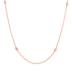 0.47ct 14k Rose Gold 51" Diamonds By The Yard Chain