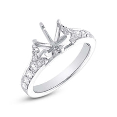 0.36ct 18k White Gold Diamond Semi-mount Ring Size 6.5