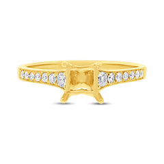 0.24ct 14k Yellow Gold Diamond Semi-mount Ring