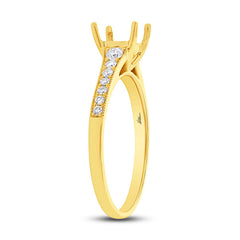 0.24ct 14k Yellow Gold Diamond Semi-mount Ring