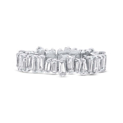 0.67ct 14k White Gold Diamond Baguette Lady's Band Size 5