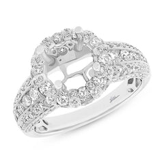 1.80ct 14k White Gold Diamond Semi-mount Ring