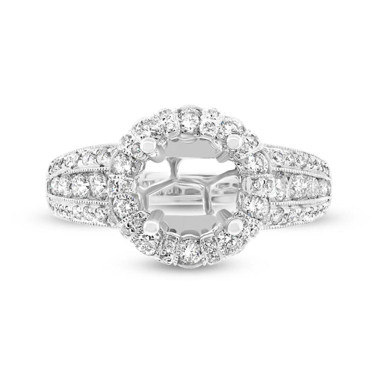 1.80ct 14k White Gold Diamond Semi-mount Ring