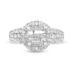 1.80ct 14k White Gold Diamond Semi-mount Ring