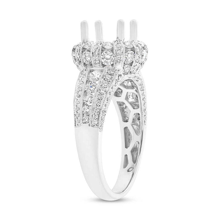 1.80ct 14k White Gold Diamond Semi-mount Ring