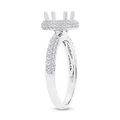 0.74ct 14k White Gold Diamond Semi-mount Ring