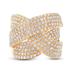2.33ct 14k Yellow Gold Diamond Bridge Ring