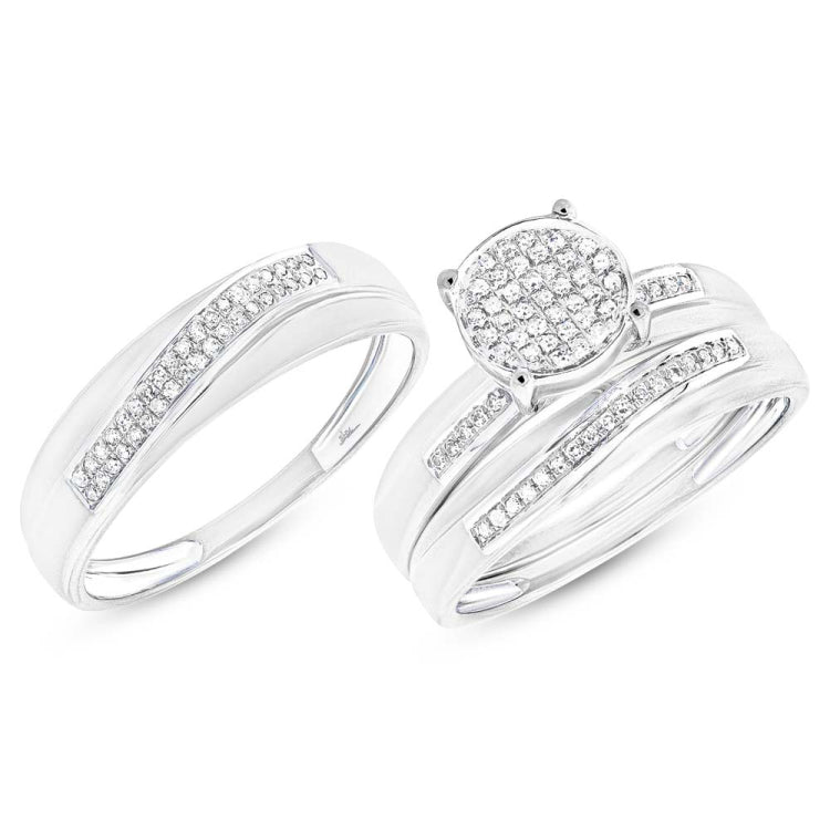 0.25ct 14k White Gold Diamond Trio Set