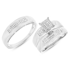 0.30ct 14k White Gold Diamond Trio Set