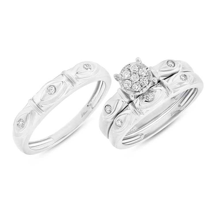 0.27ct 14k White Gold Diamond Trio Set