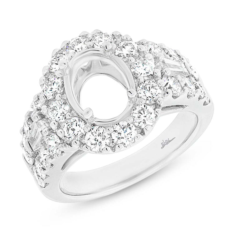 2.30ct 18k White Gold Diamond Semi-mount Ring