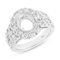 2.30ct 18k White Gold Diamond Semi-mount Ring