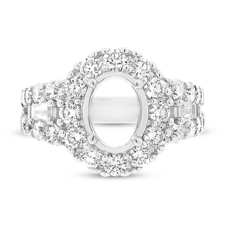 2.30ct 18k White Gold Diamond Semi-mount Ring