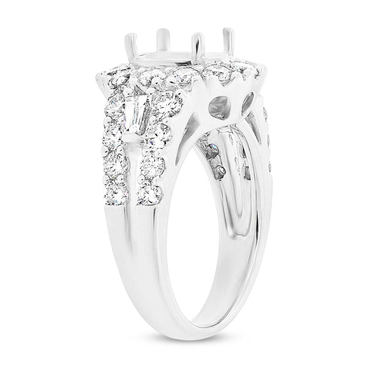 2.30ct 18k White Gold Diamond Semi-mount Ring