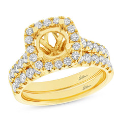 1.25ct 14k Yellow Gold Diamond Semi-mount Ring 2-pc