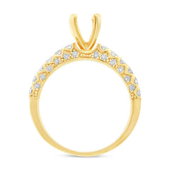 1.37ct 14k Yellow Gold Diamond Semi-mount Ring 2-pc