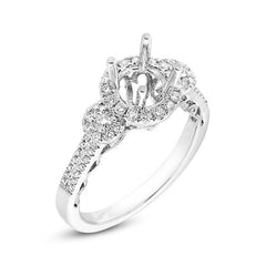 0.46ct 14k White Gold Diamond Semi-mount Ring