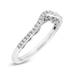 0.20ct 14k White Gold Diamond Shadow Band