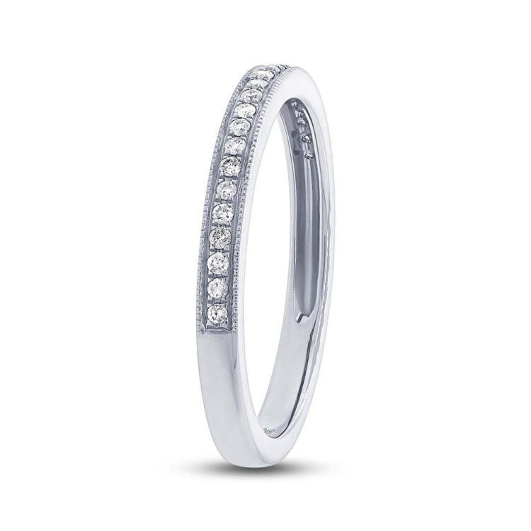 0.12ct 14k White Gold Diamond Lady's Band