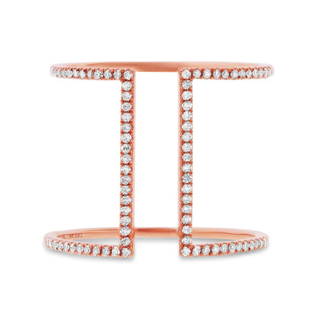 0.22ct 14k Rose Gold Diamond Lady's Ring Size 8.5