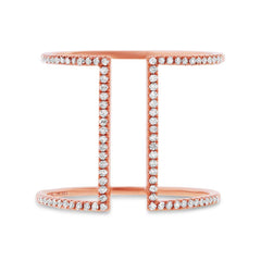 0.22ct 14k Rose Gold Diamond Lady's Ring Size 8.5